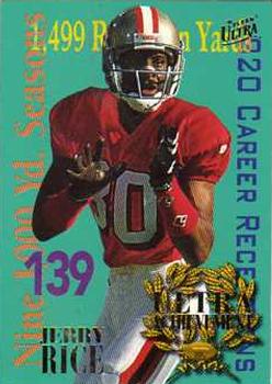 Jerry Rice San Francisco 49ers 1995 Ultra Fleer NFL Achievements #5